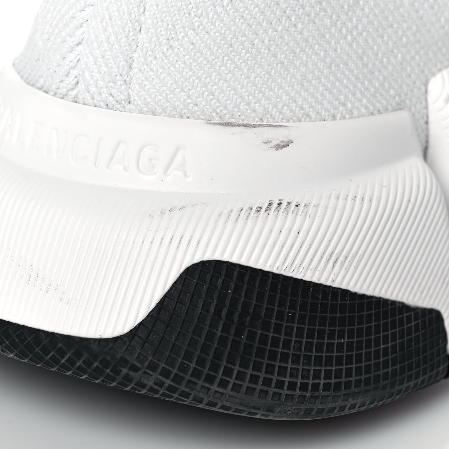 Technical 3D Recycled Knit Bi-Color Sole Womens Speed 2.0 Sneakers 35 White Black