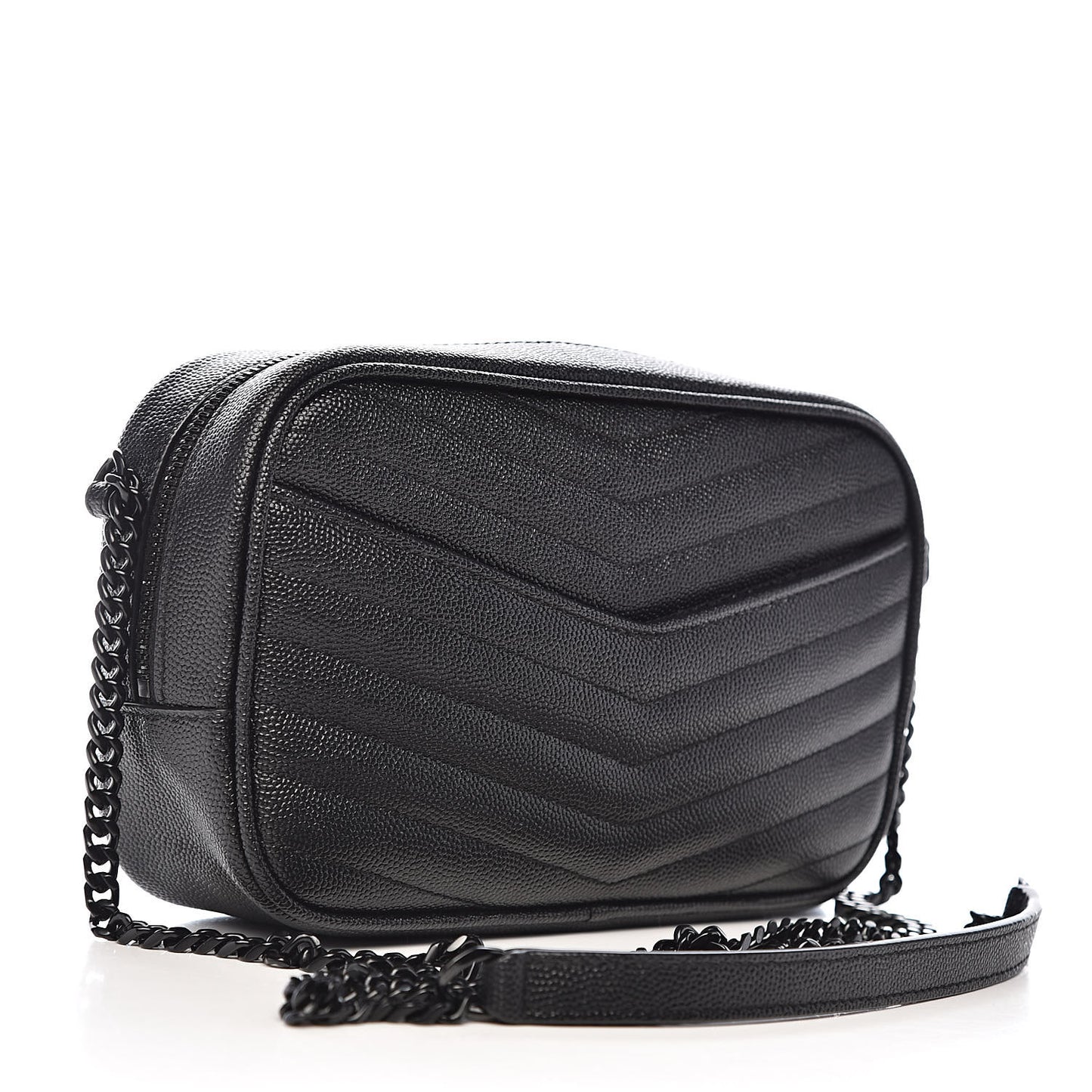 Grain De Poudre Matelasse Monogram Mini Lou Camera Bag Black