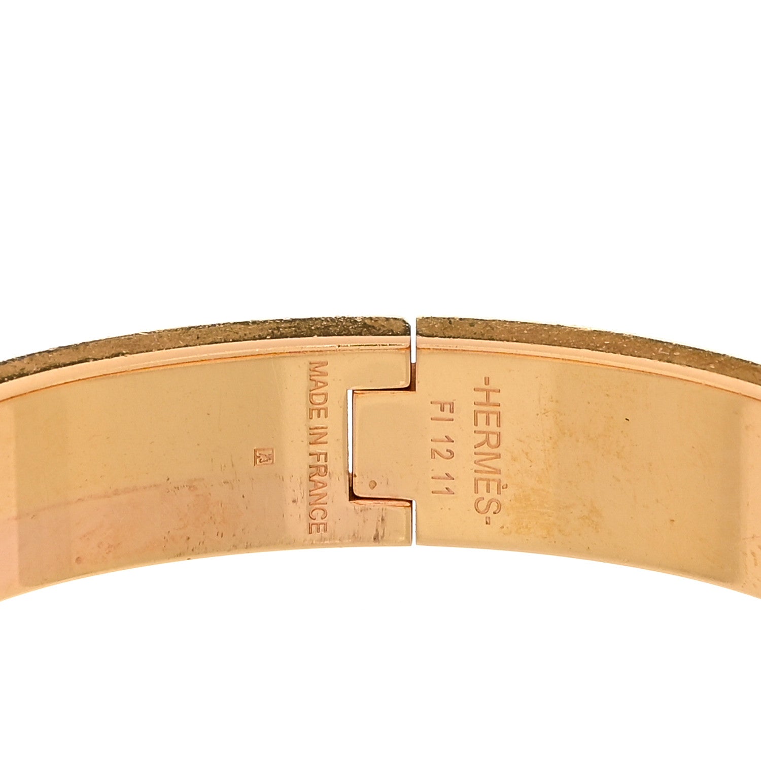 Hermes Enamel Narrow Clic Clac H Bracelet PM White 1822253