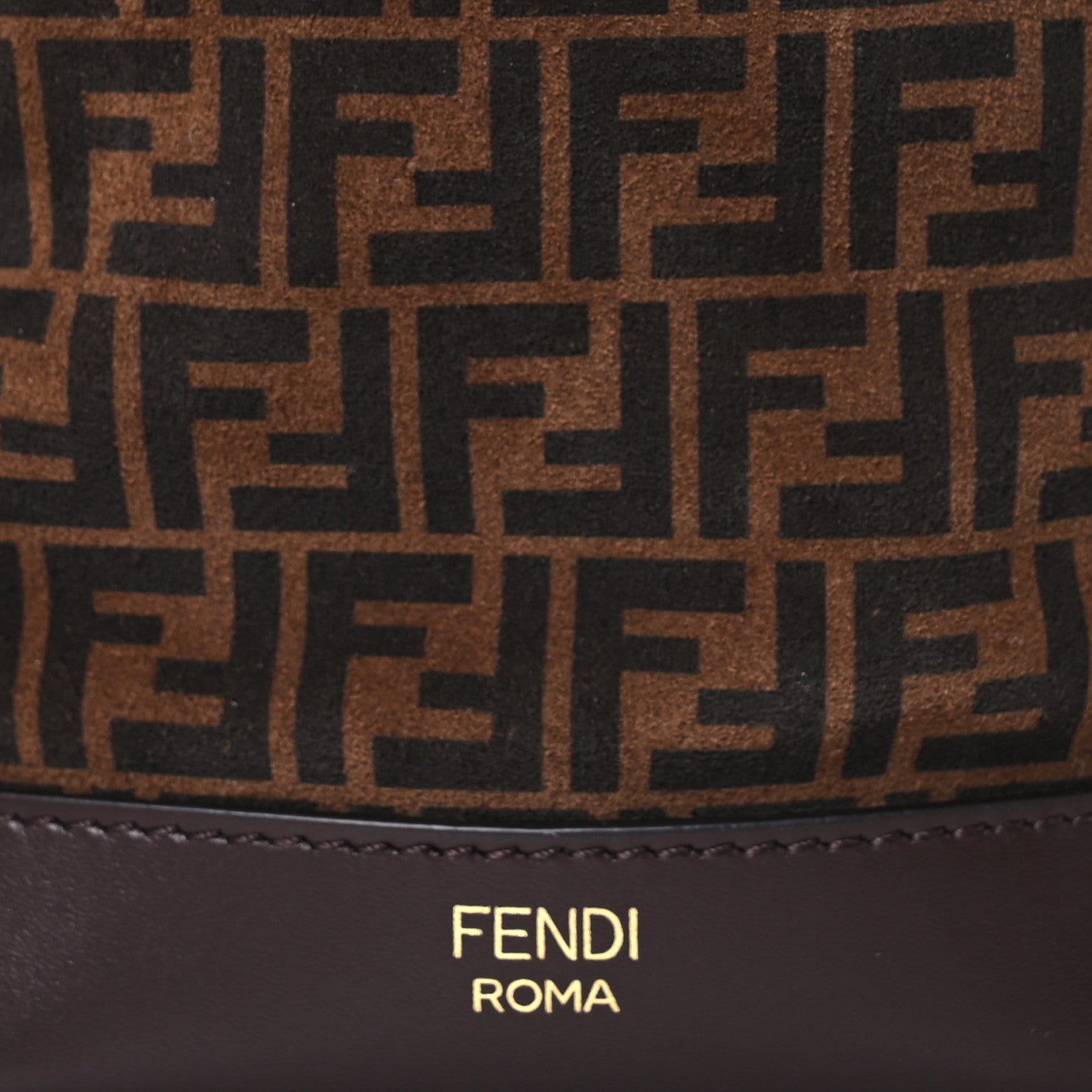 Fendi Suede Vitello King F is Fendi Micro FF Mini Mon Tresor Bucket Bag Sigaro Marrone Ebano 8 of 11