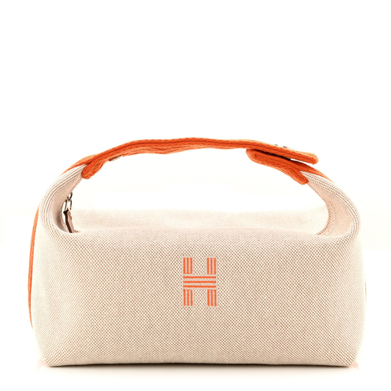 Hermes Canvas Small Bride-A-Brac Pouch Natural Orange 1 of 9