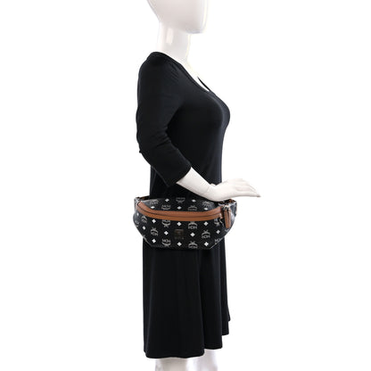 MCM Visetos Small Fusten Belt Bag Black Cognac 2 of 8