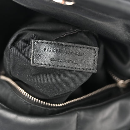 Saint Laurent Lambskin Quilted Medium Loulou Puffer Monogram Chain Satchel Black 7 of 11