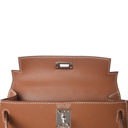 Hermes Epsom Mini Kelly Sellier 20 Gold 10 of 35
