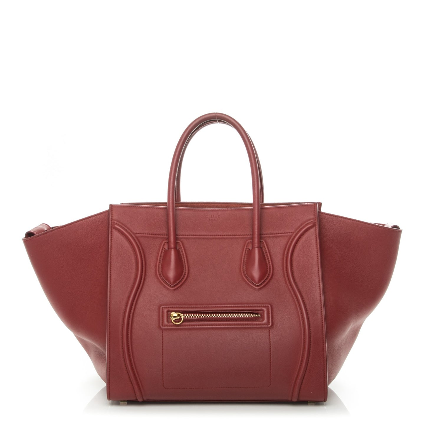 Supple Calfskin Medium Phantom Luggage Red