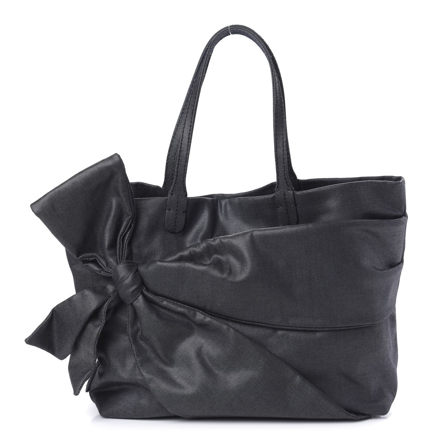 Canvas Lacca Bow Tote Black
