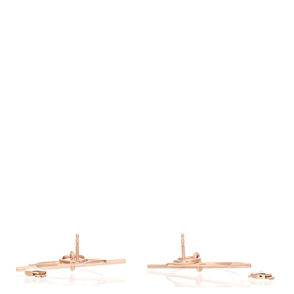 Hermes 18K Rose Gold PM Loop Earrings 3 of 6