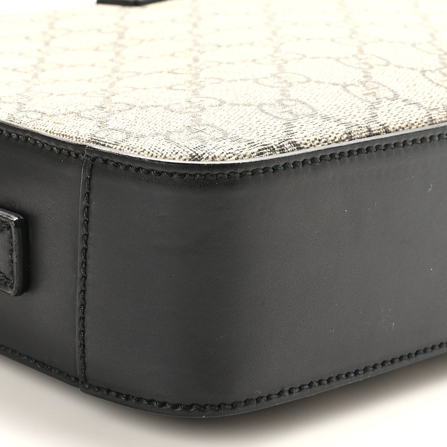 Gucci GG Supreme Monogram Clutch Wristlet Beige Black 8 of 9