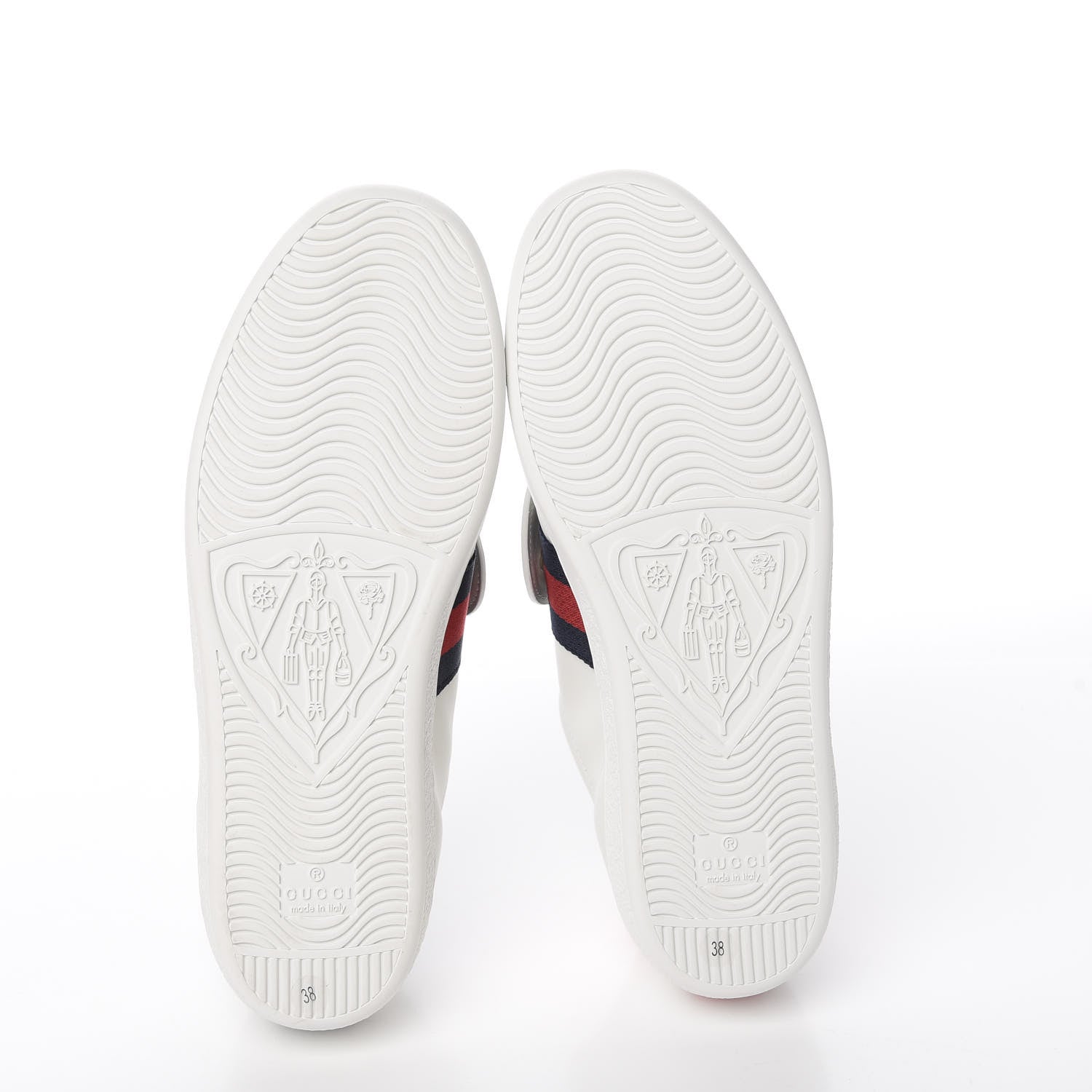 Gucci Calfskin Ayers Crystal Web Womens New Ace Pineapple Sneakers 38 White 5 of 9