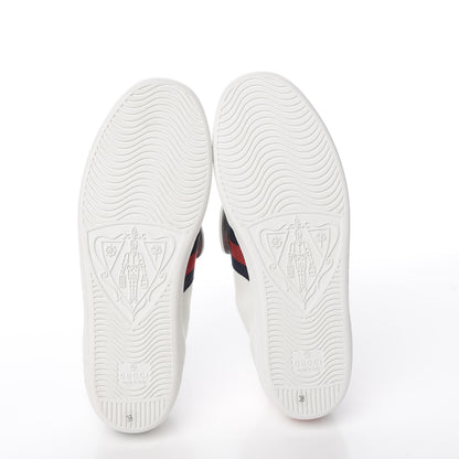 Gucci Calfskin Ayers Crystal Web Womens New Ace Pineapple Sneakers 38 White 5 of 9