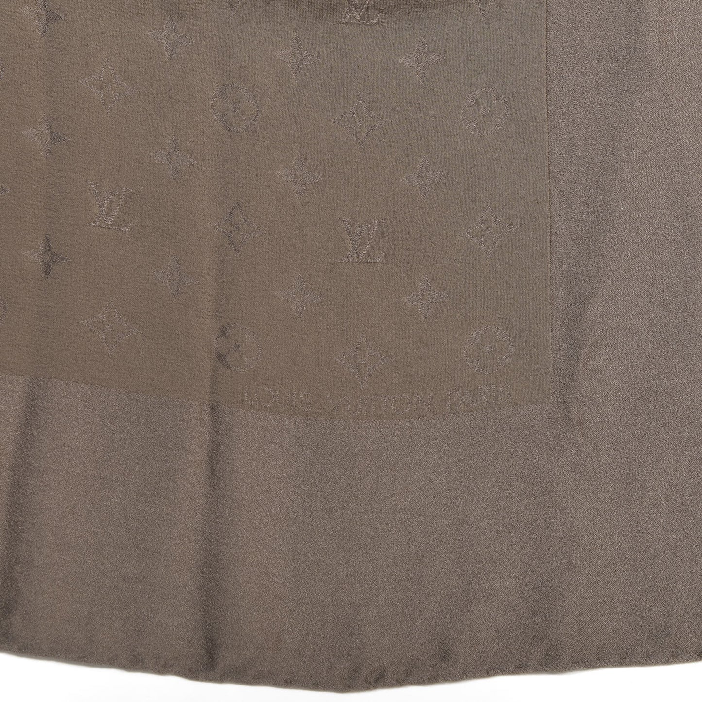 Silk Monogram Monaco Square Scarf Brown