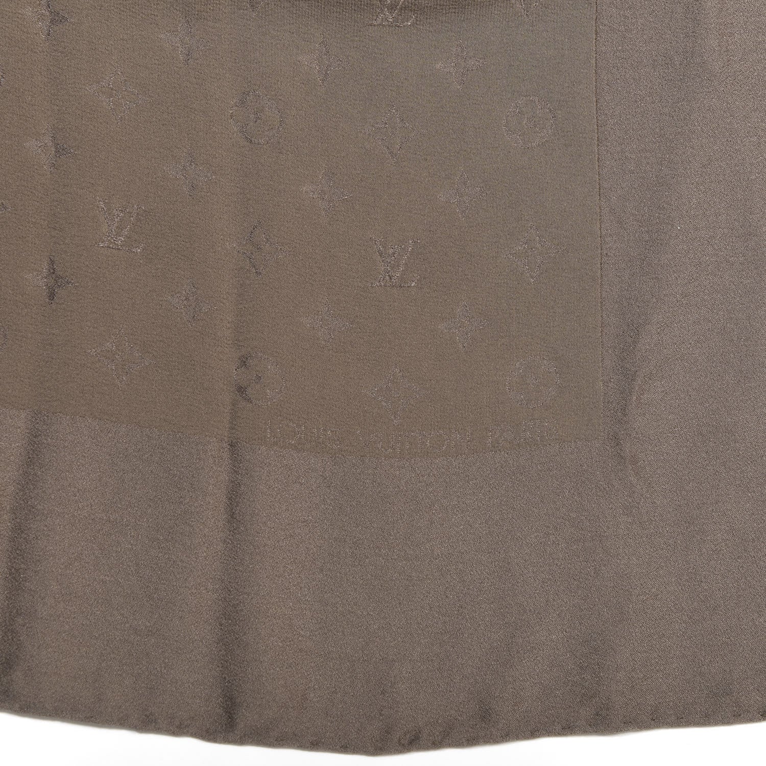 Louis Vuitton Silk Monogram Monaco Square Scarf Brown 2 of 3