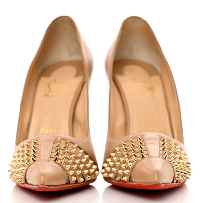 Christian Louboutin Kid Bareta 100 Pumps 36.5 Nude Light Gold 2 of 13