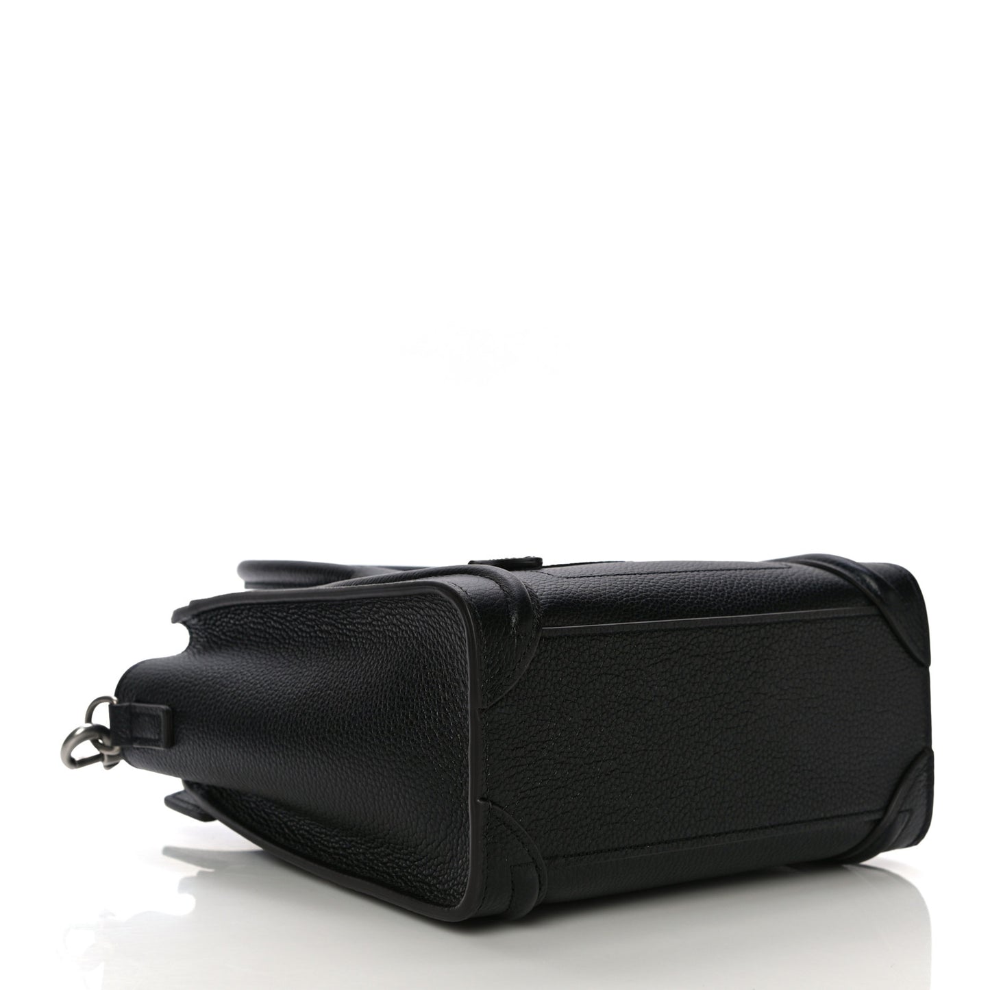 Drummed Calfskin Nano Luggage Black