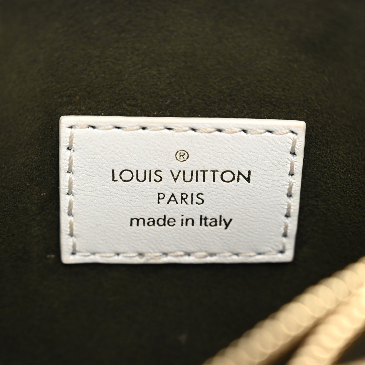Lambskin Embossed Monogram Coussin BB White