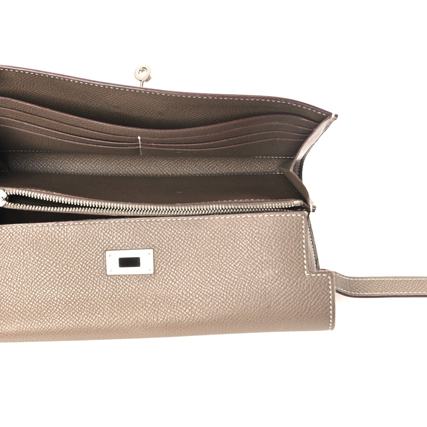 Hermes Epsom Kelly Longue Wallet Etoupe 5 of 14