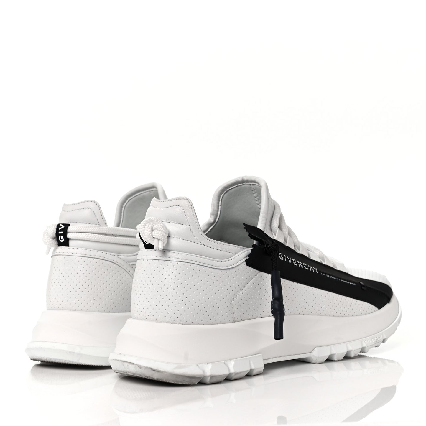 Calfskin Spectre Low Runners Sneakers 37 White Black