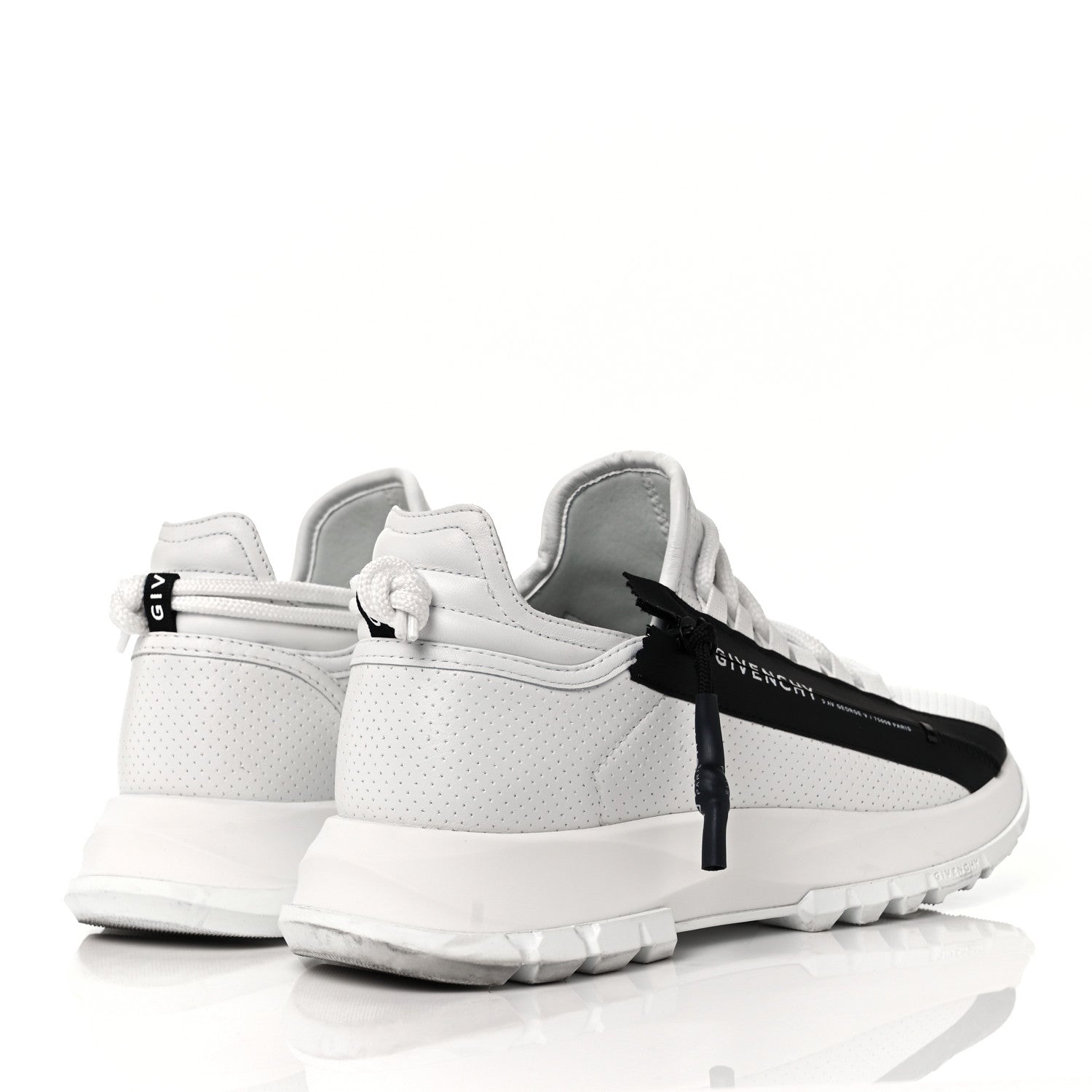Givenchy Calfskin Spectre Low Runners Sneakers 37 White Black 4 of 12