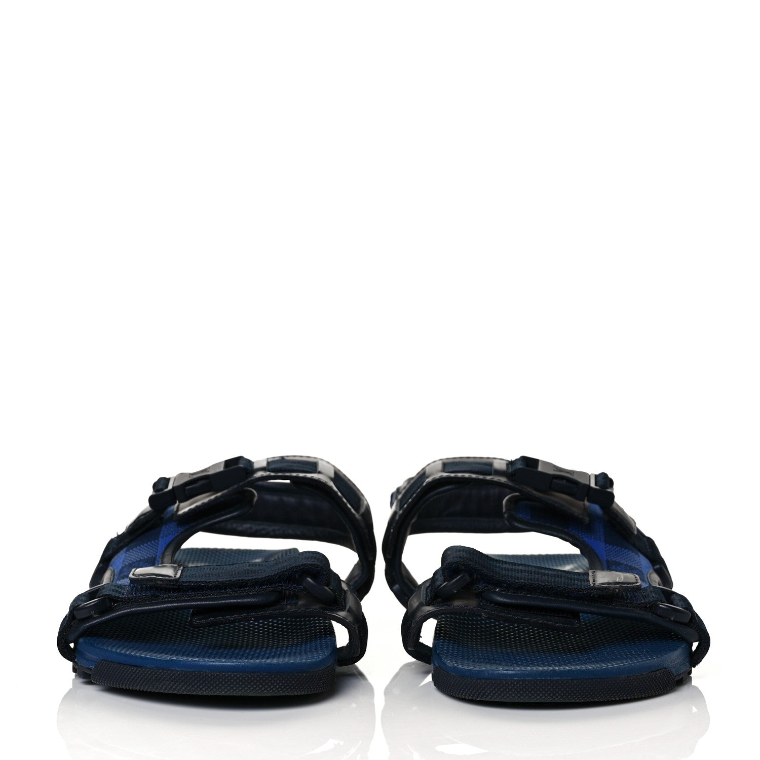 Louis Vuitton Damier Graphite Sandals 8 Navy 2 of 8