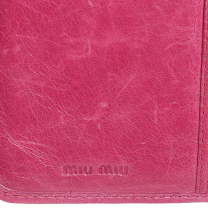 Miu Miu Matelasse Lux Tri-Fold Flap Wallet Peonia 7 of 8