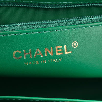 Chanel Shiny Aged Calfskin Quilted Nano Kelly Shopper Green 6 of 10