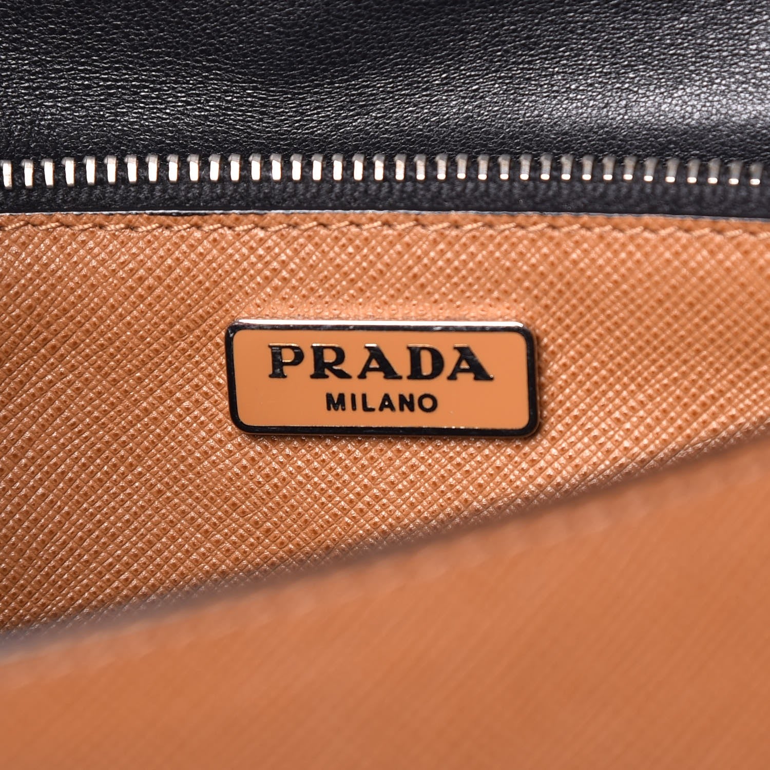 Prada Saffiano Embroidered Pattina Crossbody Bag Caramel Ghiaccio 6 of 10