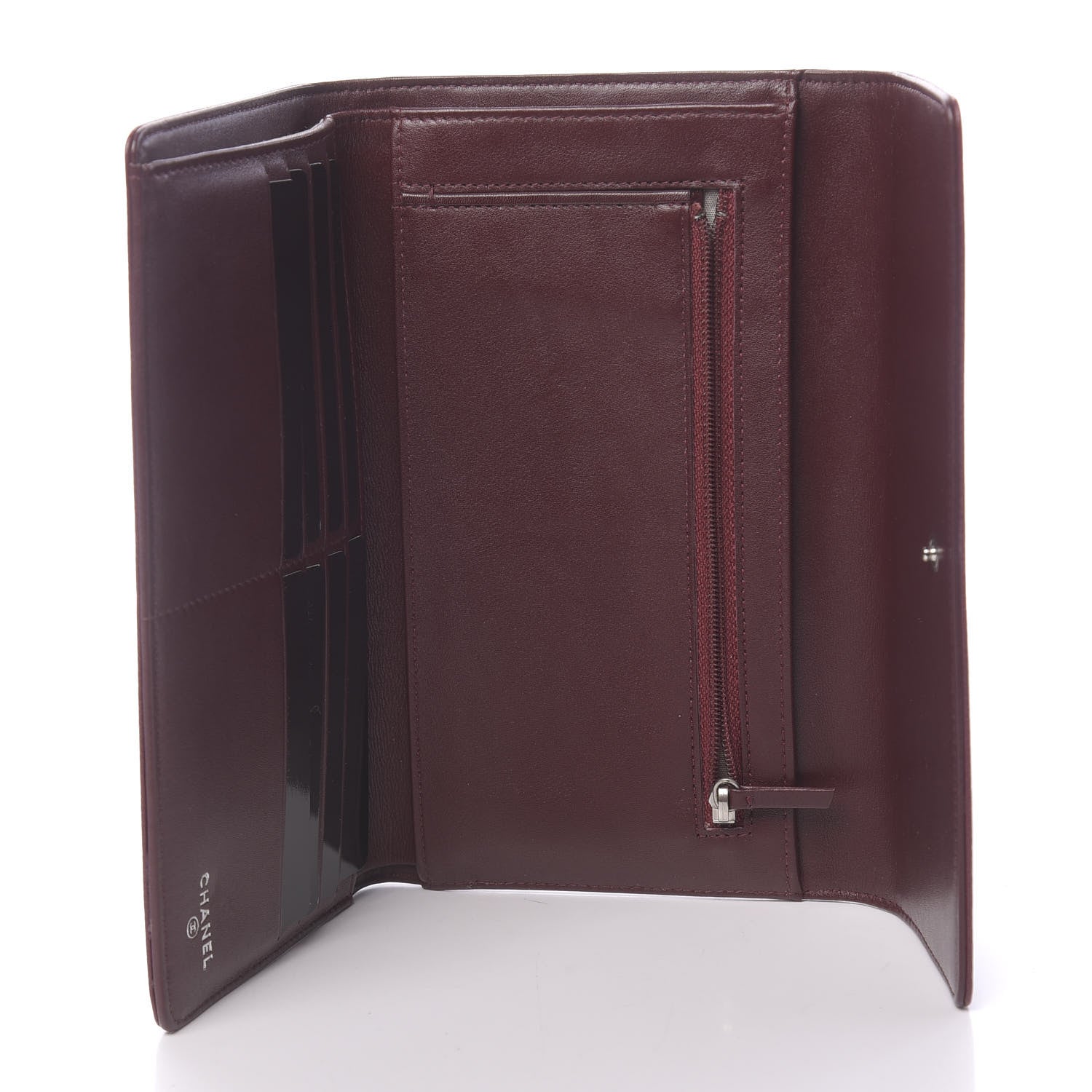Chanel Caviar Timeless CC Large Flap Wallet Burgundy 5 of 10