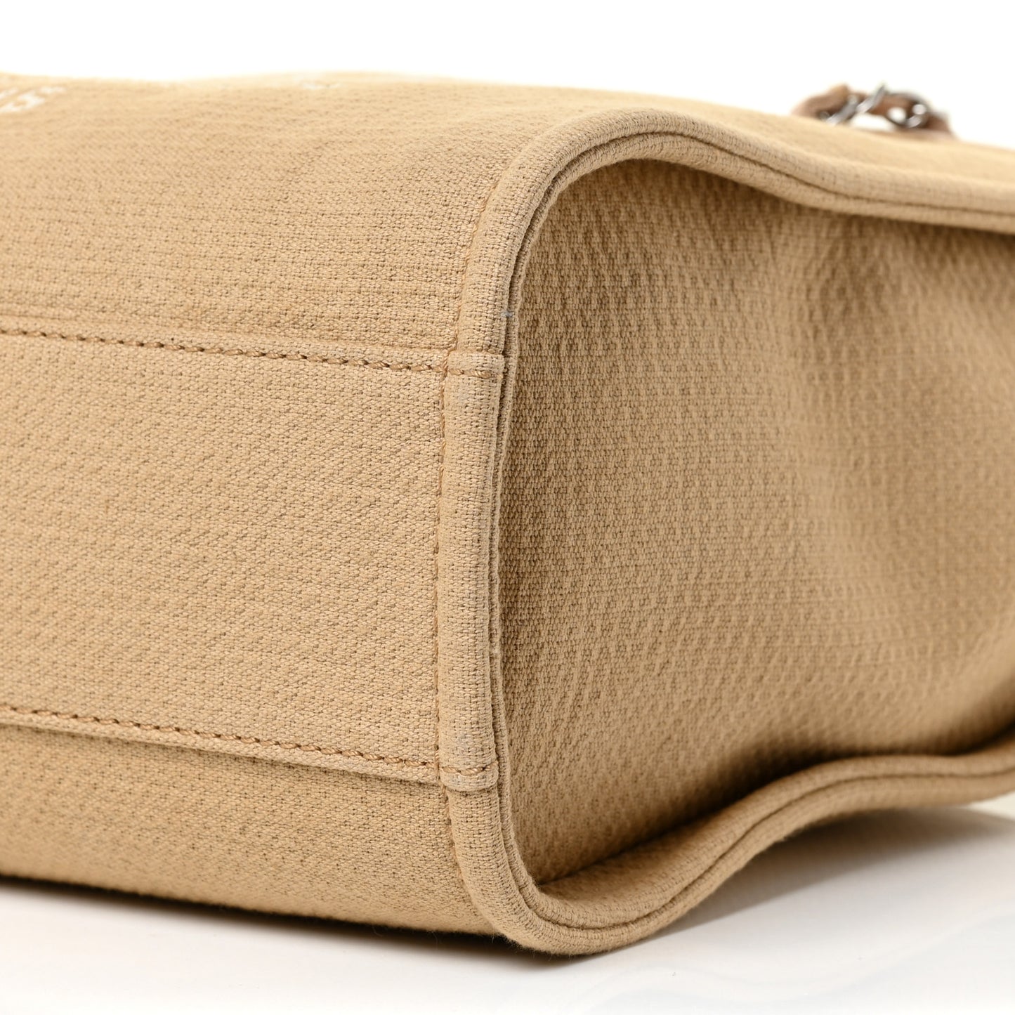Mixed Fibers Small Deauville Tote Beige