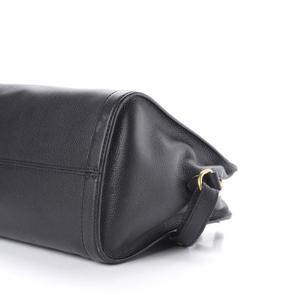 Alexander McQueen Pebbled Calfskin Small Skull Padlock Zip Around Tote Black 8 of 16