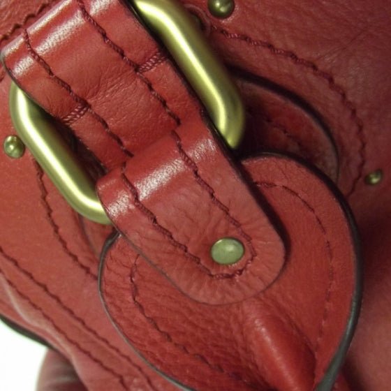Chloe Leather Paddington Tote Red 13 of 16