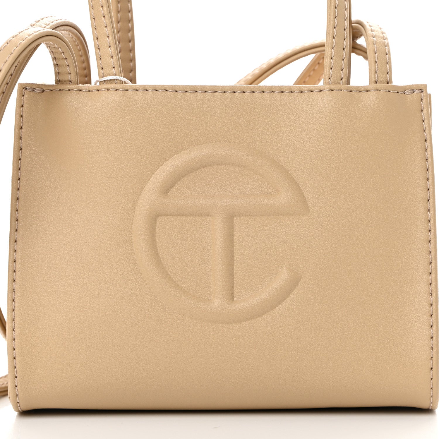 Telfar Vegan Leather Small Shopping Bag Cream 8 of 10