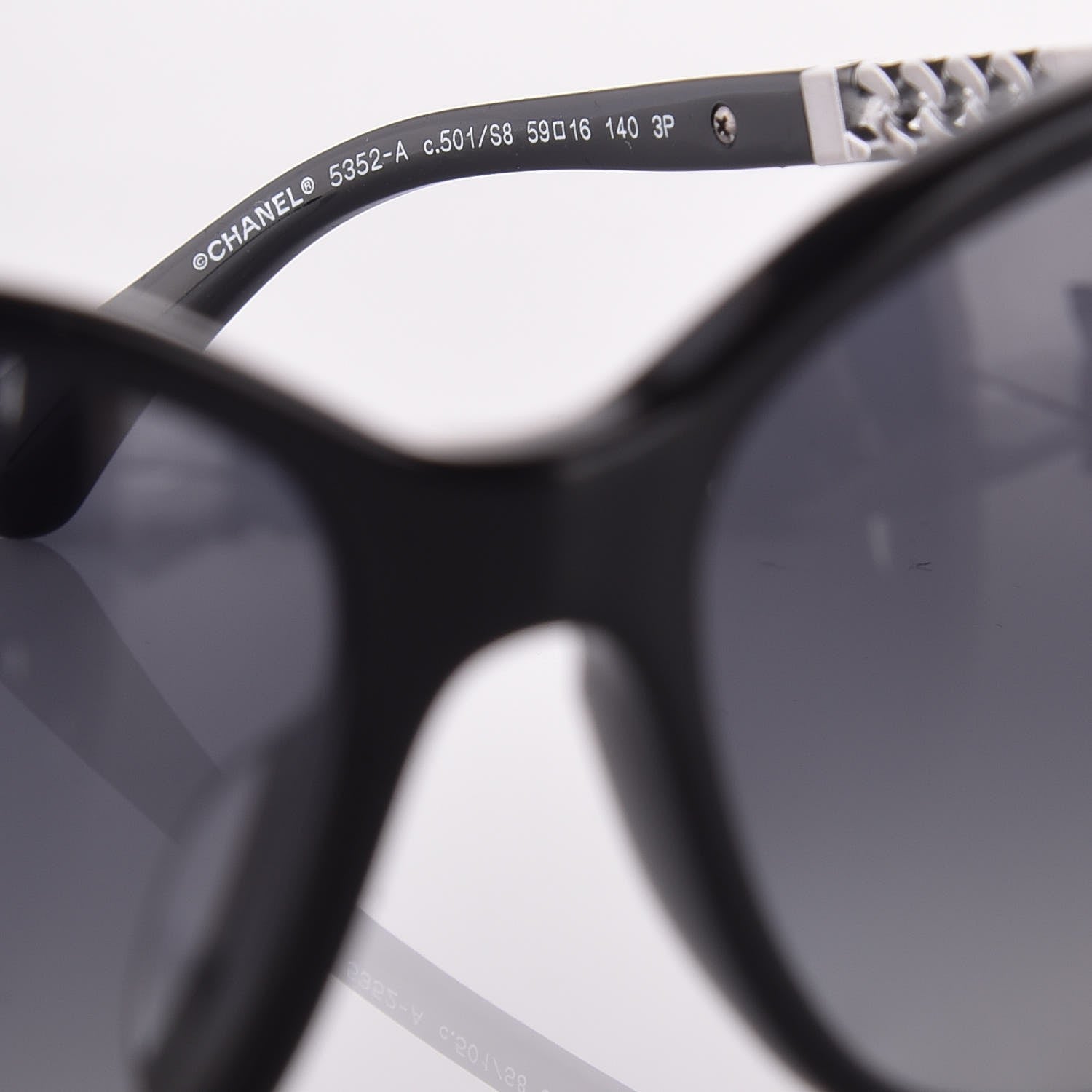 Chanel Chain Polarized Sunglasses 5352-A Black 6 of 8