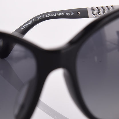 Chanel Chain Polarized Sunglasses 5352-A Black 6 of 8