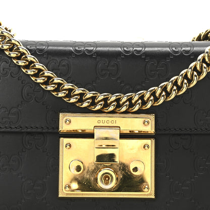 Gucci Guccissima Small Padlock Shoulder Bag Black 8 of 10