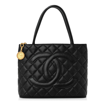 Chanel Caviar Quilted Medallion Tote Black 1 of 12