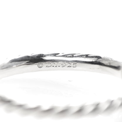 David Yurman Sterling Silver Black Diamond 7mm Petite Pave Ring 50 5.5 5 of 5
