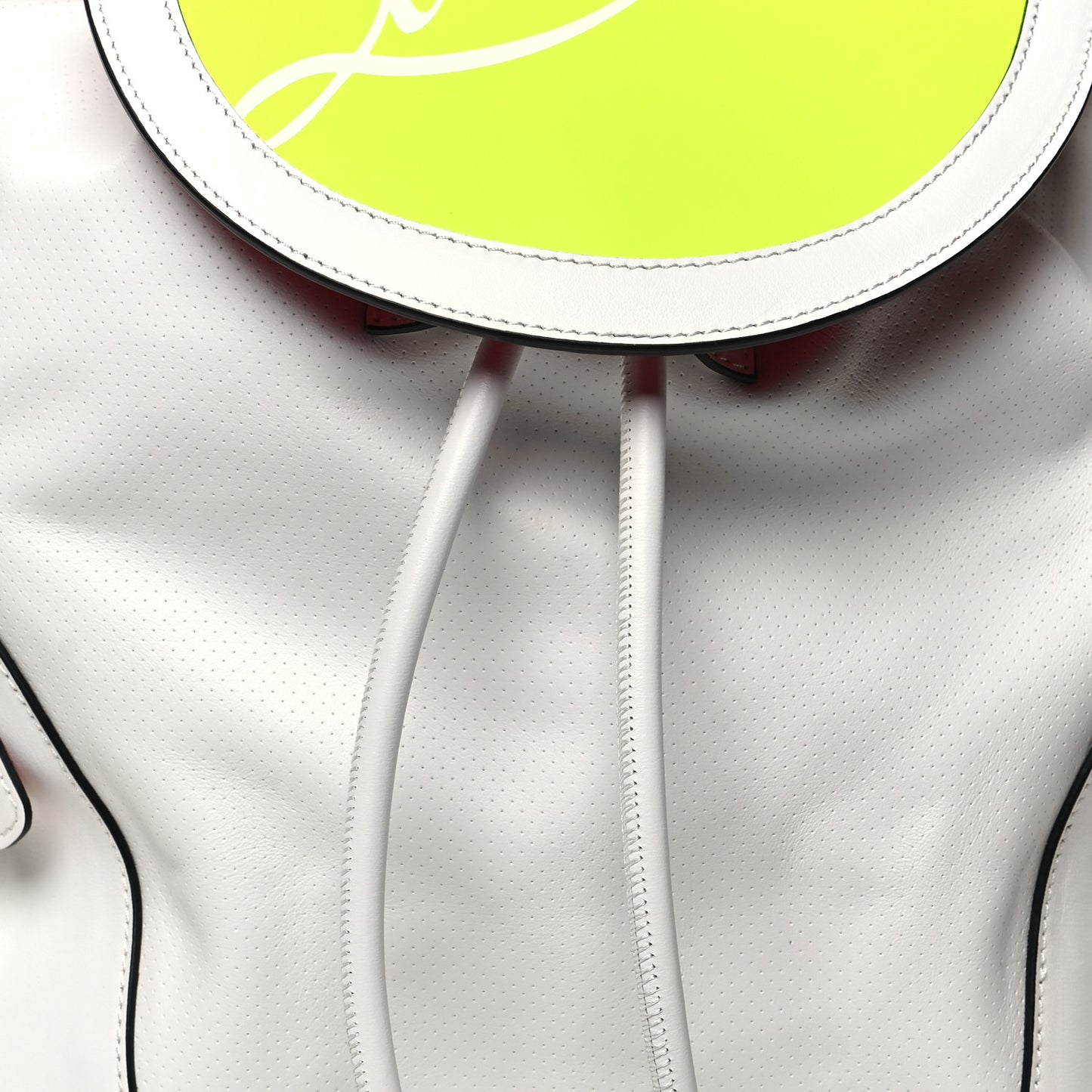Calfskin Explorafunk Backpack Bianco Fluo Yellow