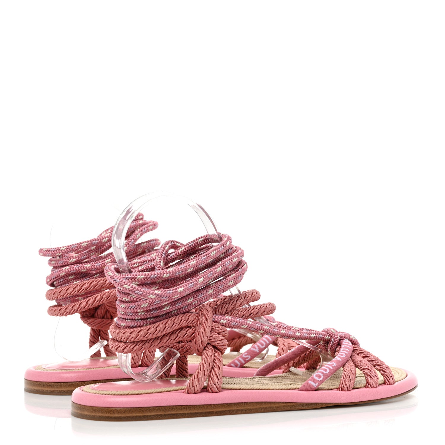 Louis Vuitton Fabric Maia Rope Flat Sandal 40 Rose Clair 4 of 7