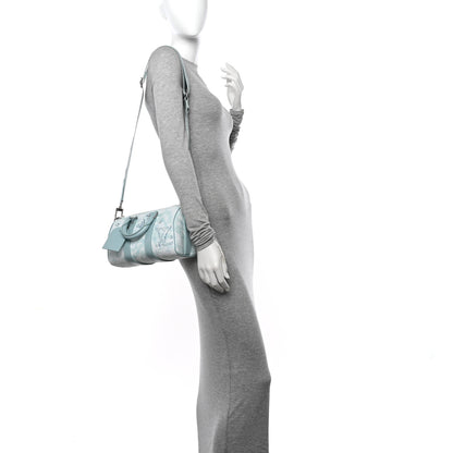 Louis Vuitton Monogram Aquagarden Keepall Bandouliere 25 Crystal Blue 2 of 11