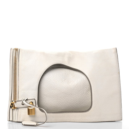 Tom Ford Ramskin Small Alix Padlock Zip Shoulder Bag White 14 of 14