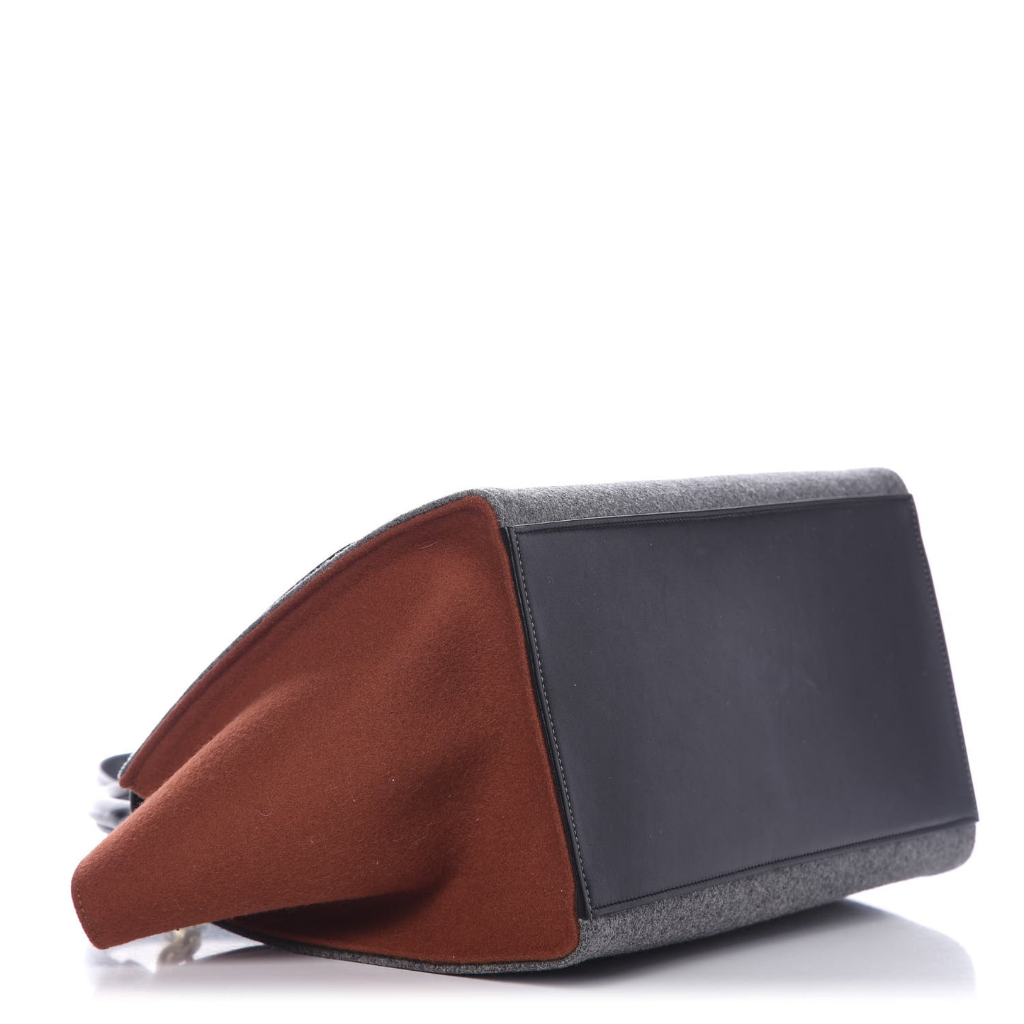 Felt Smooth Calfskin Tri-color Medium Trapeze Brick