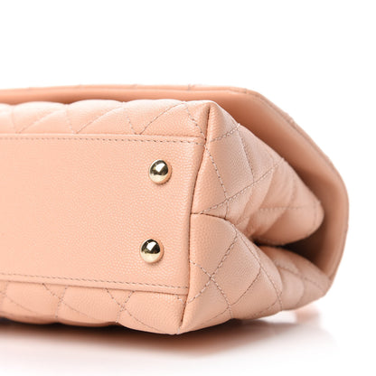Chanel Caviar Quilted Mini Coco Handle Flap Beige 7 of 10