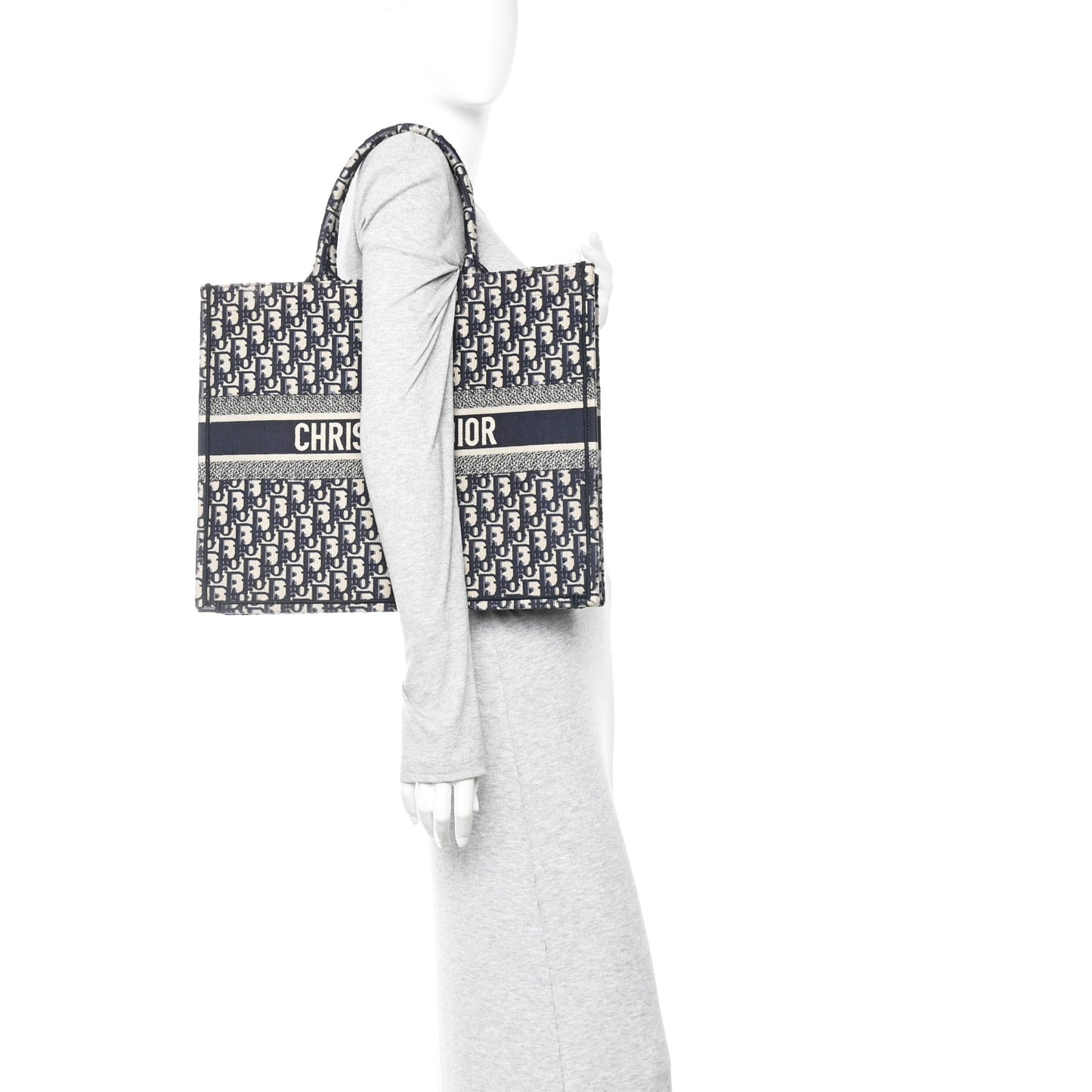 Oblique Large Book Tote Blue Multicolor