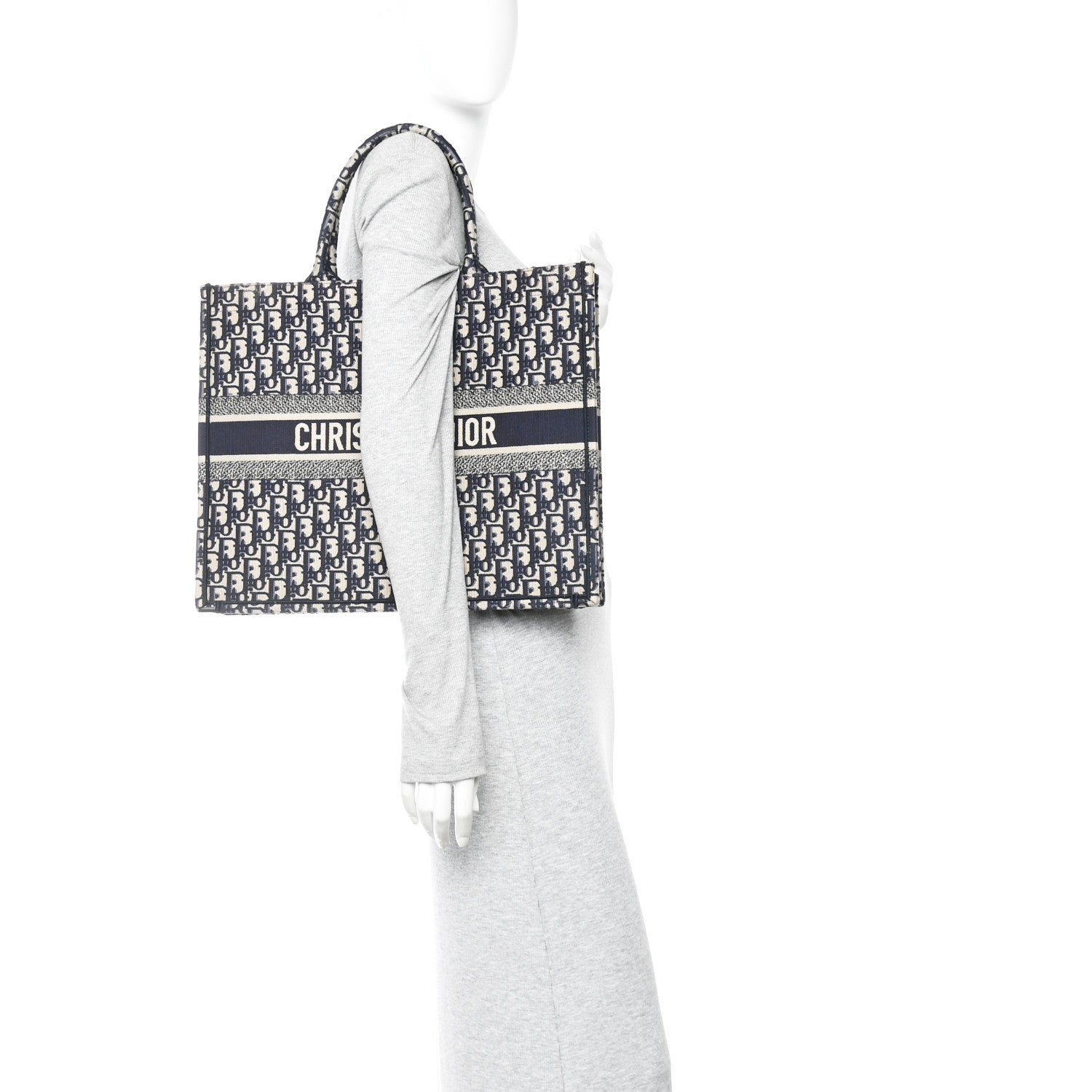 Christian Dior Oblique Large Book Tote Blue Multicolor 2 of 14
