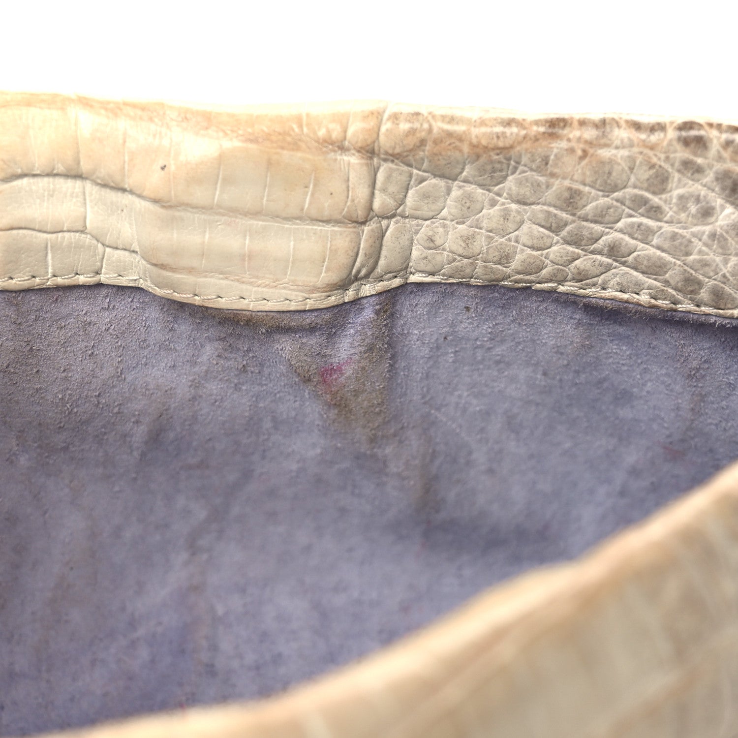 Nancy Gonzalez Crocodile Foldover Clutch Beige 12 of 12