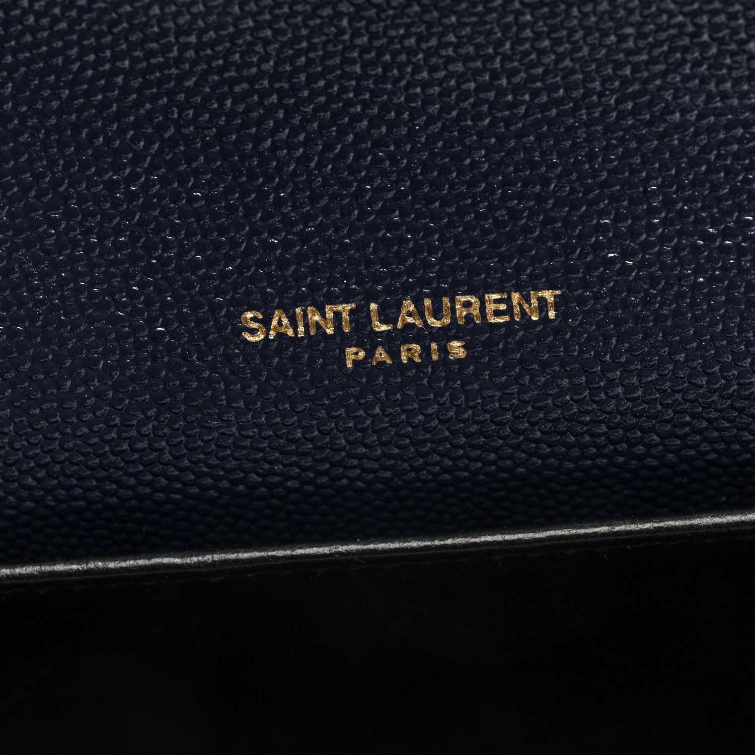Saint Laurent Grain De Poudre Monogram Uptown Chain Wallet Blue Charron 6 of 10