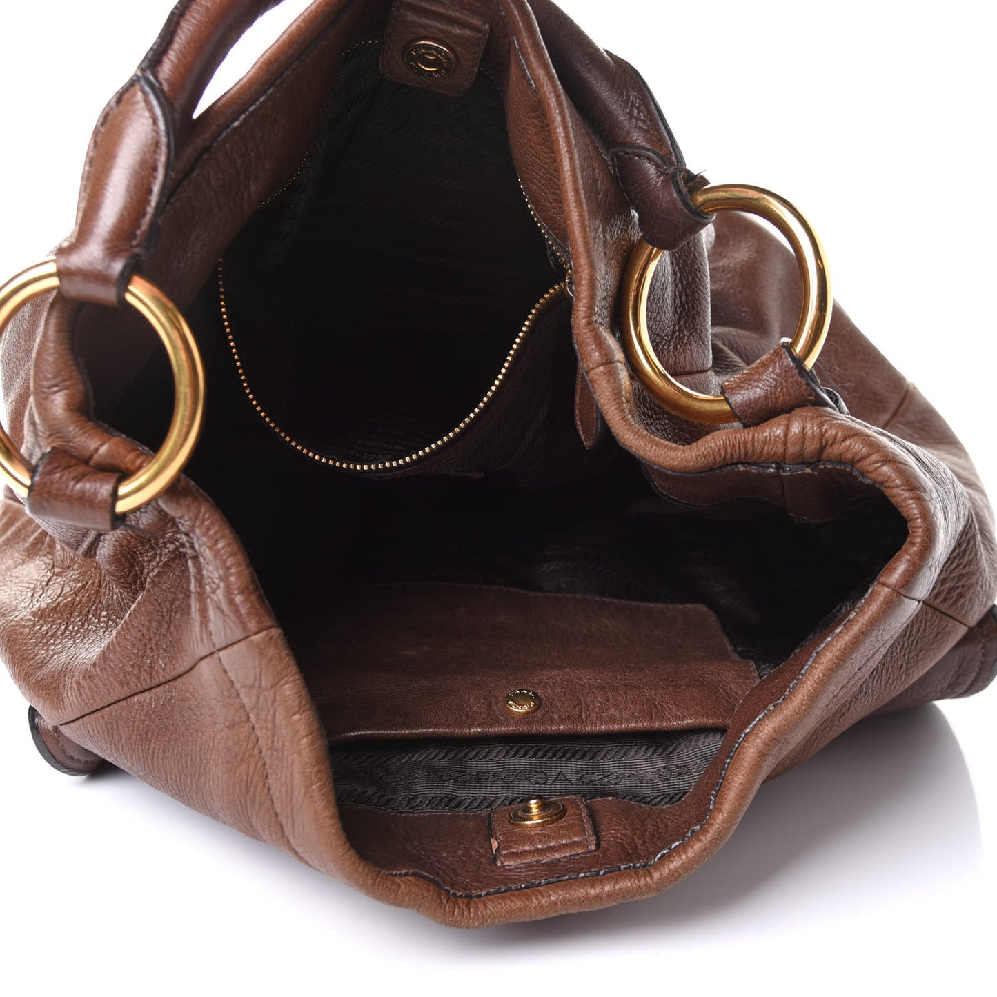 Cervo Antik Front Pocket Hobo Cacao
