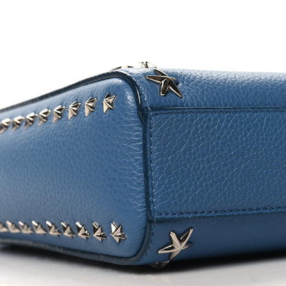 Jimmy Choo Soft Grainy Calfskin Star Studded Mini Pegasi Tote Butterfly Blue 8 of 10