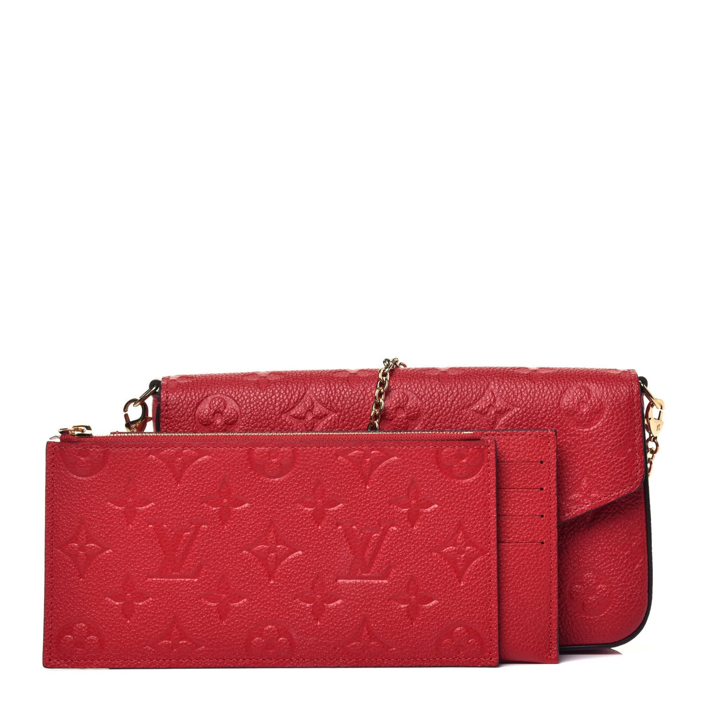 Empreinte Pochette Felicie Chain Wallet Scarlet