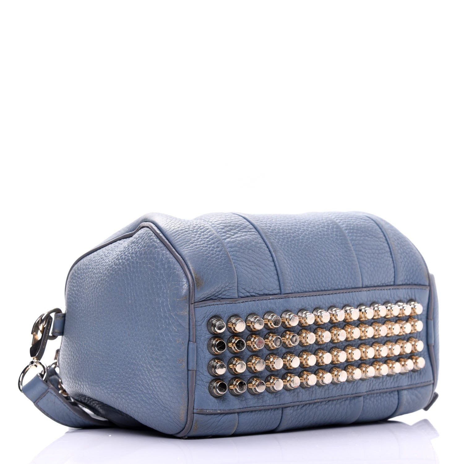 Alexander Wang Pebbled Lambskin Rockie Blue Pale Gold Hardware 4 of 24